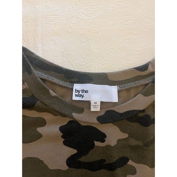 By The Way. Green Camouflage T Shirt Dress Size XS - Picture 4 of 6